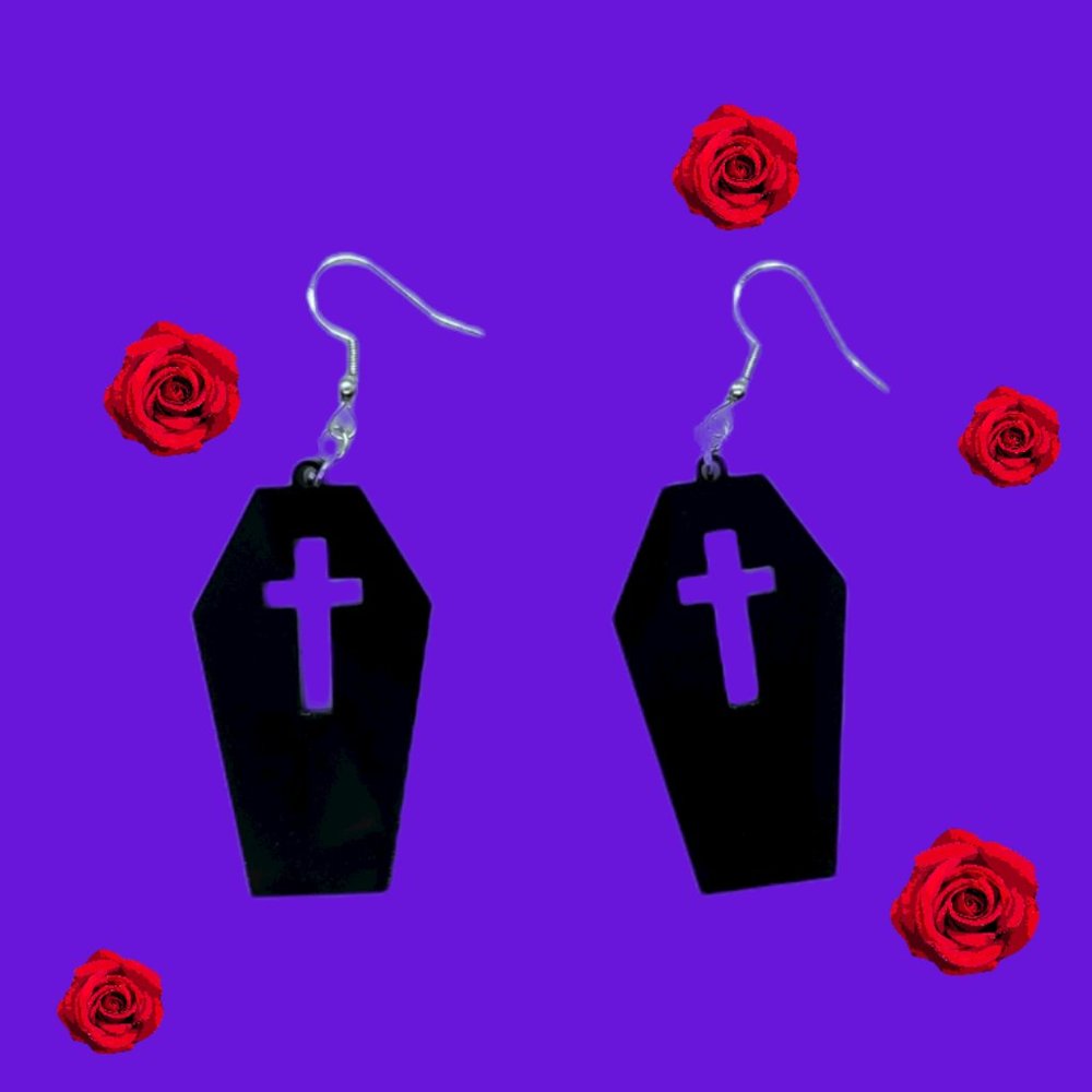 Dangling Tombstone Earrings